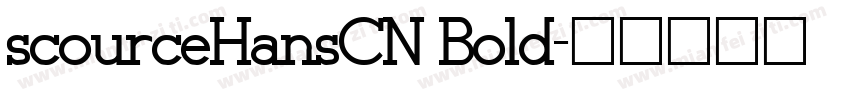 scourceHansCN Bold字体转换